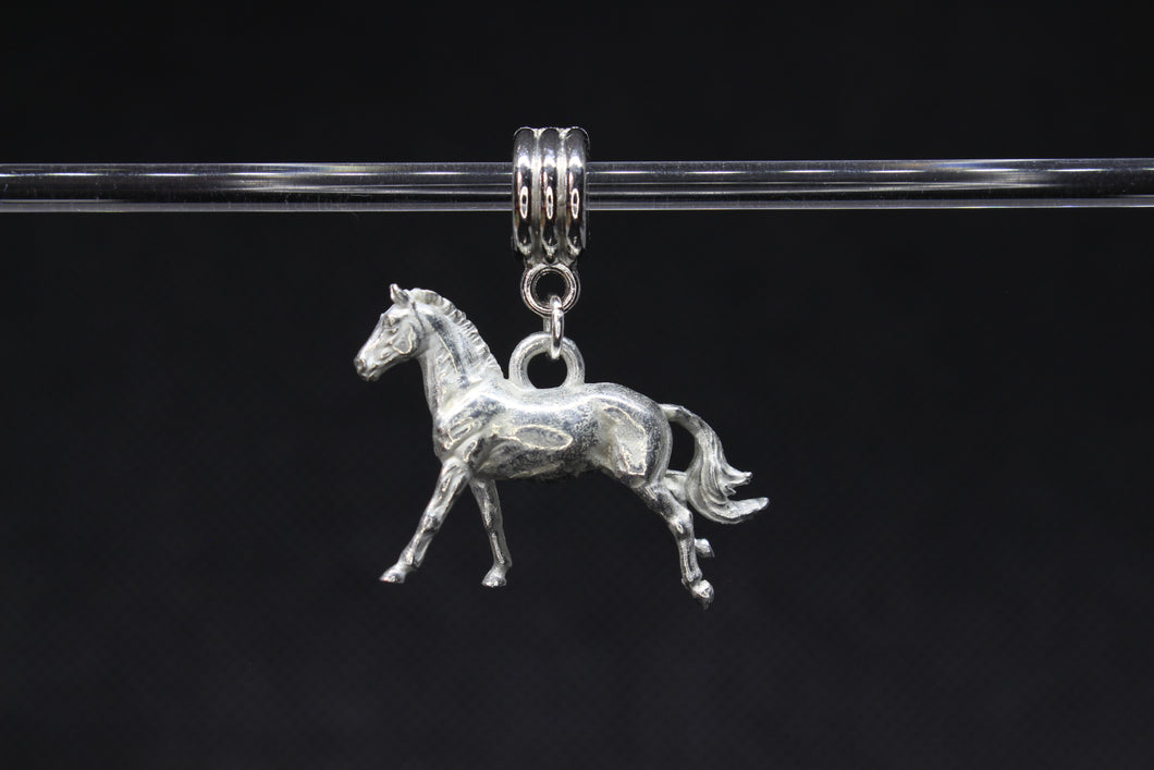 Irish Sports Horse Bracelet Charm Pewter