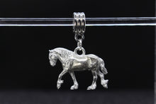 Load image into Gallery viewer, Shire Horse Bracelet Charm Pewter